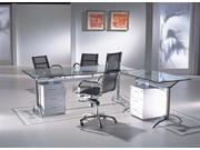 Glass Executive Desk CG-BLBT-10